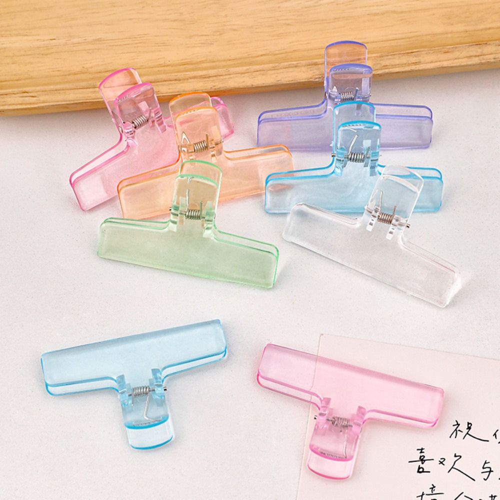 Binder Clip Assorted - Ins Transparent Binder Clips Kawaii Paperclips